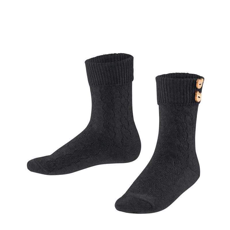 Dječje čarape FALKE Cable Button SO dark navy