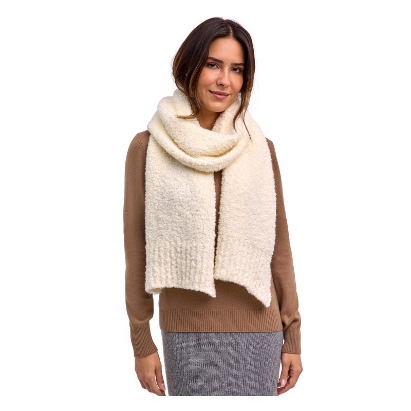 Šal SEL Bouclé Scarf w woolwhite