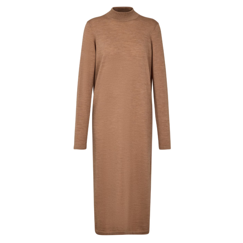 Ženska haljina FAV Merino X-Fine Dress w camel