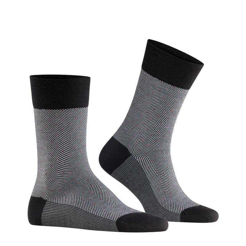 Čarape FALKE Sensitive Herringbone Men SO black