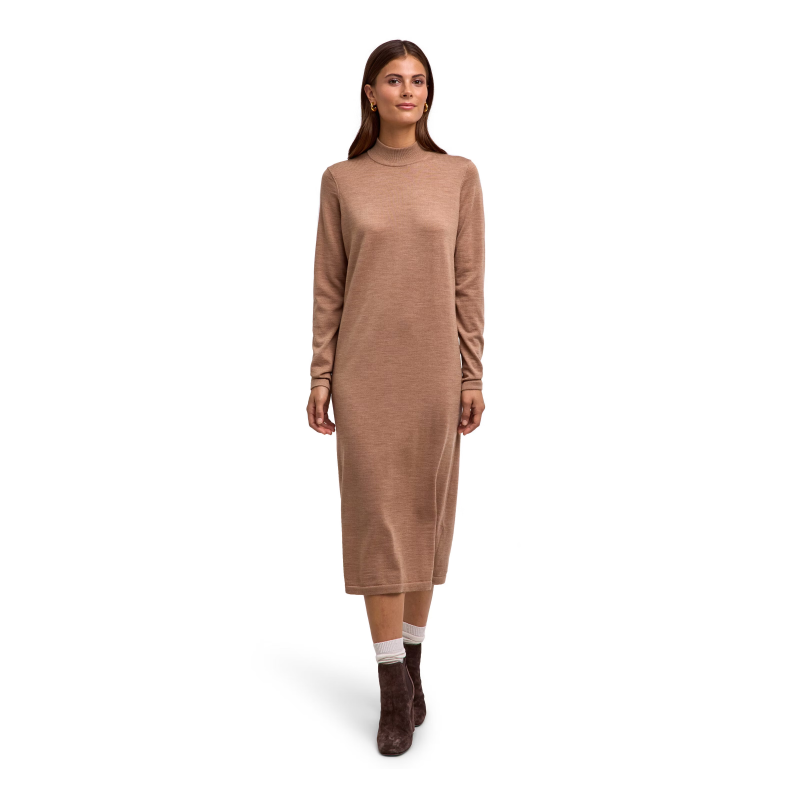 Ženska haljina FAV Merino X-Fine Dress w camel