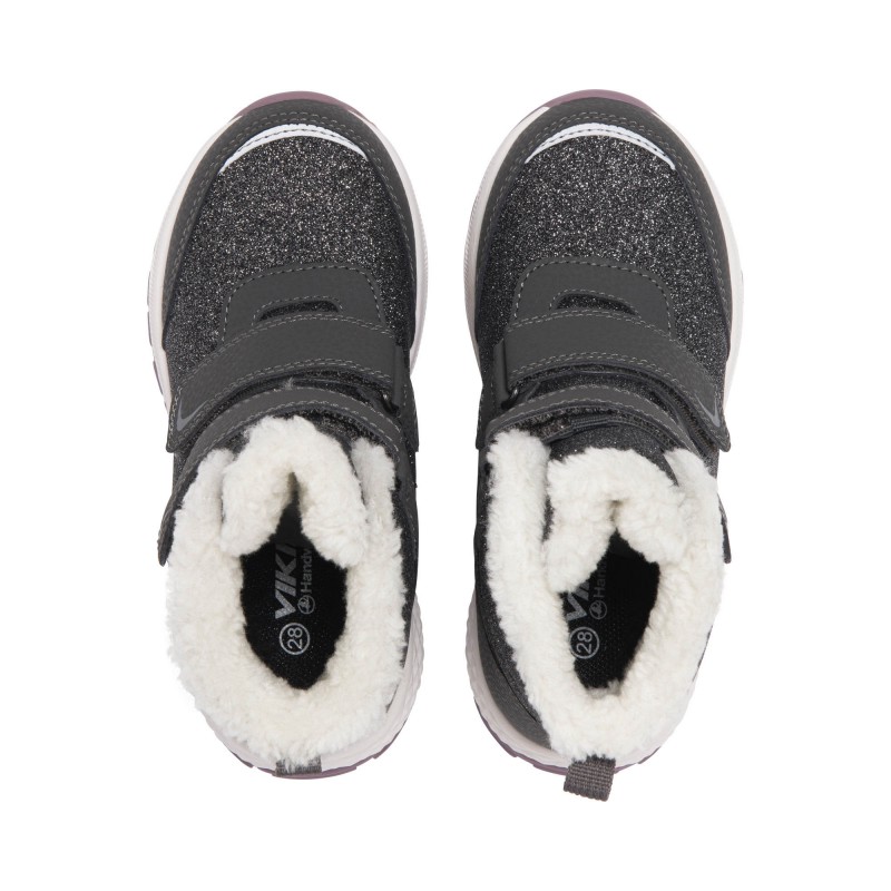 Otroški čevlji Equip Glitter Warm WP 2V Charcoal/Dusty Pink