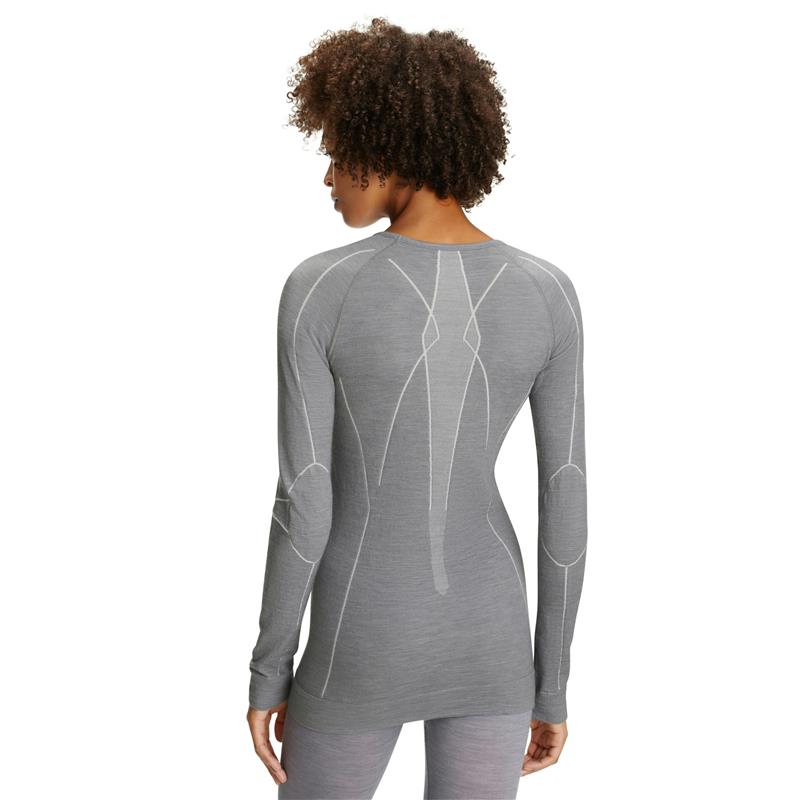 Ženska majica FALKE WT Longsleeved Shirt Regular w grey-heat
