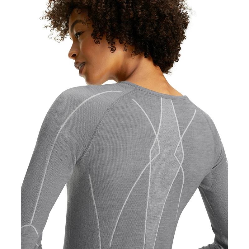 Ženska majica FALKE WT Longsleeved Shirt Regular w grey-heat