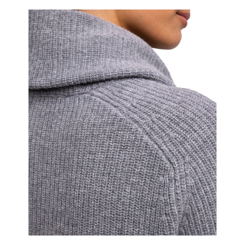 Ženska haljina SEL Ribbed Lambswool Dress w grey mel