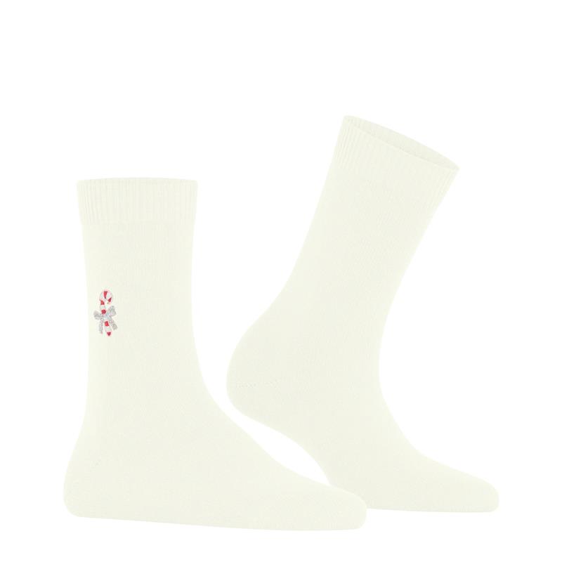 Nogavice FALKE Cosy Wool Candy Cane Women Socks off-white