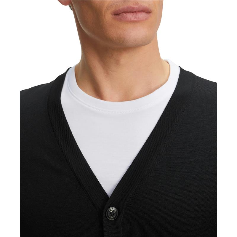 Moška jopa FALKE FAV Merino X-Fine Cardigan m black