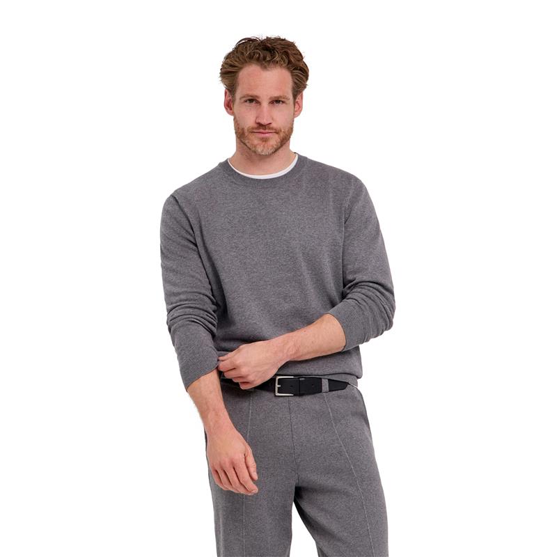 Moški pulover FALKE Pure Cotton Pullover light greymel.