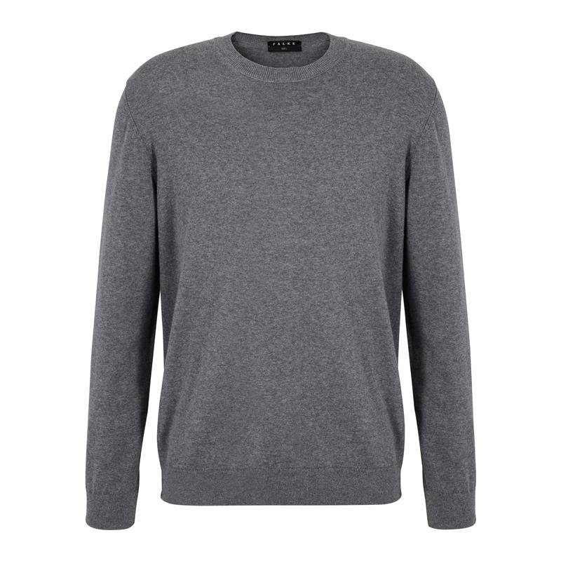 Moški pulover FALKE Pure Cotton Pullover light greymel.