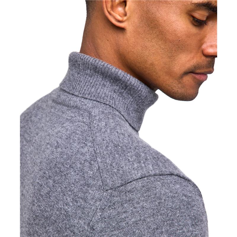 Moški pulover FALKE Pure Lambswool Pullover dark grey -heath