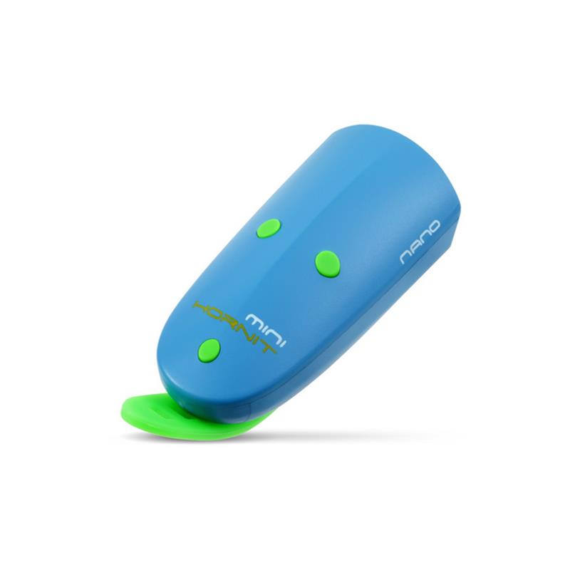 Svjetlo i zvono za bicikl Mini Hornit NANO blue/green