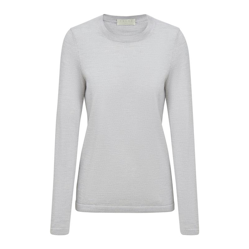 Ženski pulover FAV Merino X-fine Crew Neck w light grey heat