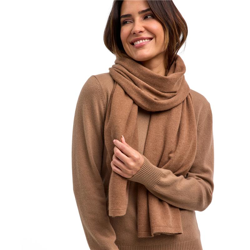 Šal Scarf fine knit cork