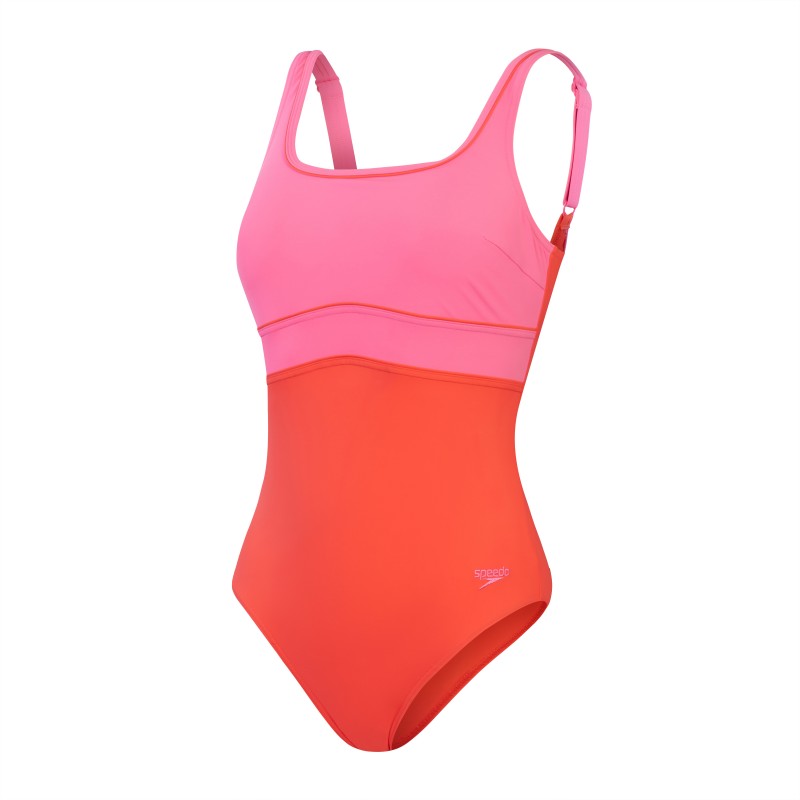 Ženske kupaćice SPDSCU CNTR ECLIPSE 1PC RED/PINK