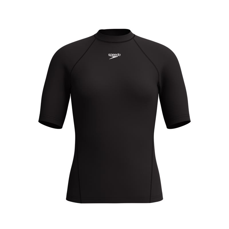 Ženska zaščitna majica END+ S/S RASH GUARD BLK