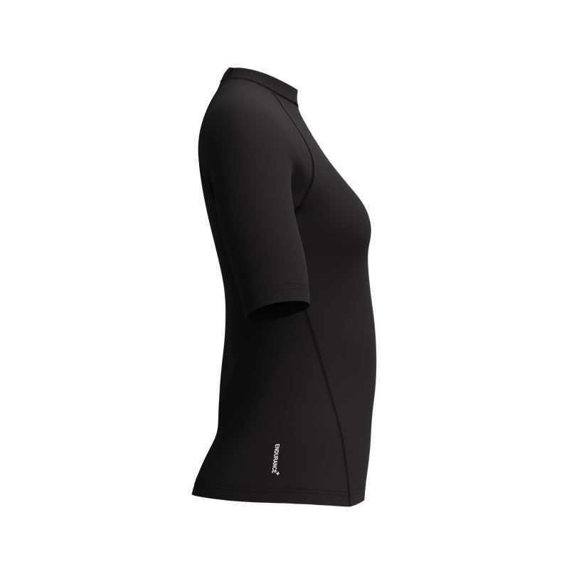 Ženska zaščitna majica END+ S/S RASH GUARD BLK