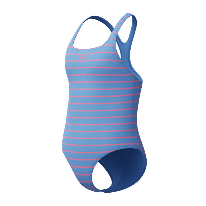 Otroške kopalke STRIPE PRINT MEDALIST 1PC BLU/PNK