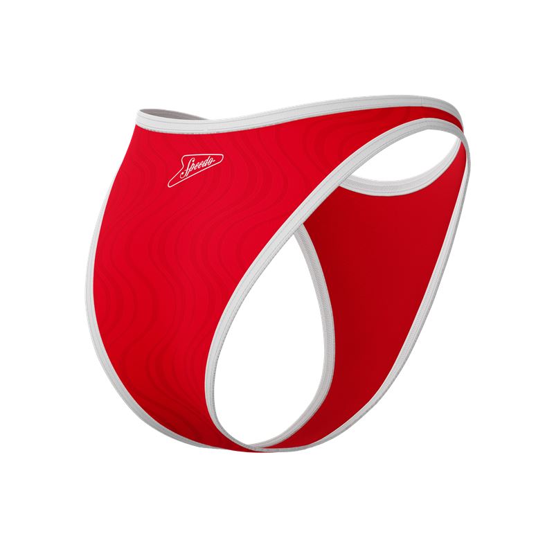 Ženski sp.del kopalk TEXTURE SCOOP BIKINI BOTTOM RED/WHT