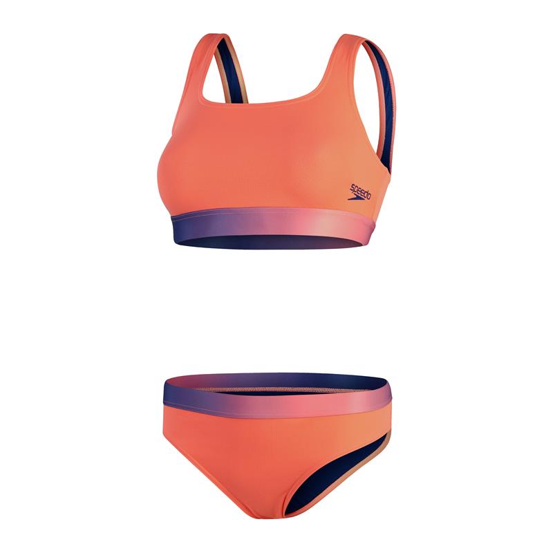 Ženske kupaćice TEXTD DEEP U-BK 2PC ORANGE