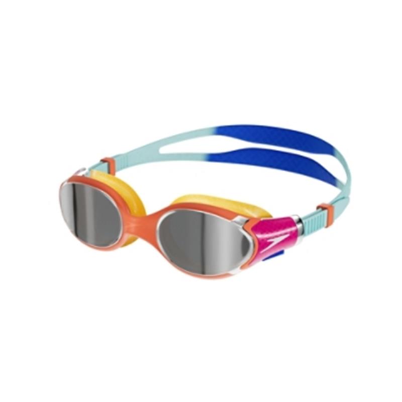 Otroška plavalna očala BIOFUSE 2.0 MIRROR JU ORANGE/BLUE