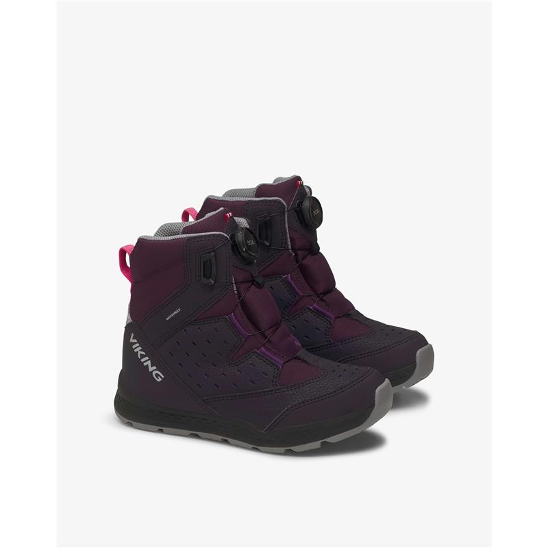 Dječje cipele Espo High 2 WP BOA Warm Aubergine/Magenta
