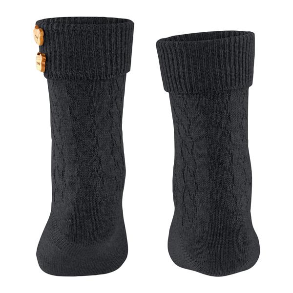 Dječje čarape FALKE Cable Button SO dark navy