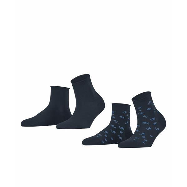 Ženske čarape Esprit Mini Flower 2-Pack Women SO marine