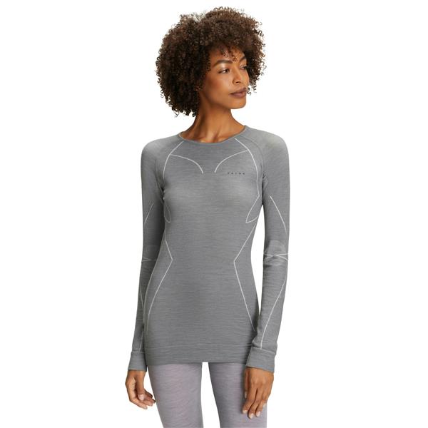 Ženska majica FALKE WT Longsleeved Shirt Regular w grey-heat