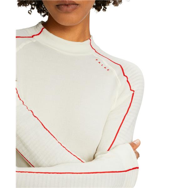 Ženska majica FALKE Trend W LS Shirt Wool-Tech offwhite-neon