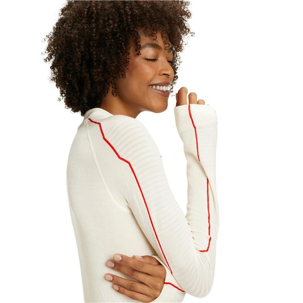 Ženska majica FALKE Trend W LS Shirt Wool-Tech offwhite-neon