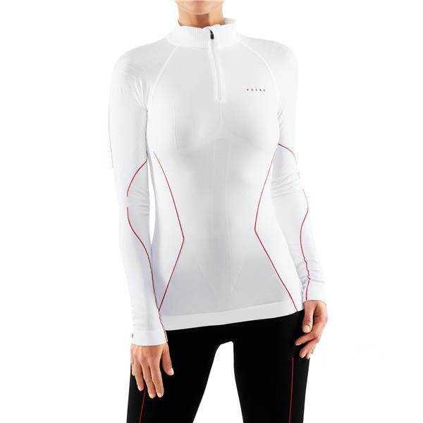 Ženska majica FALKE W Zip Shirt Tight w white