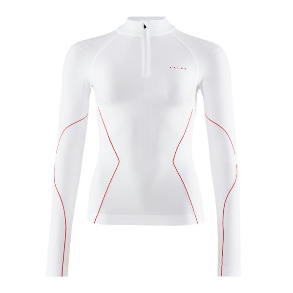 Ženska majica FALKE W Zip Shirt Tight w white