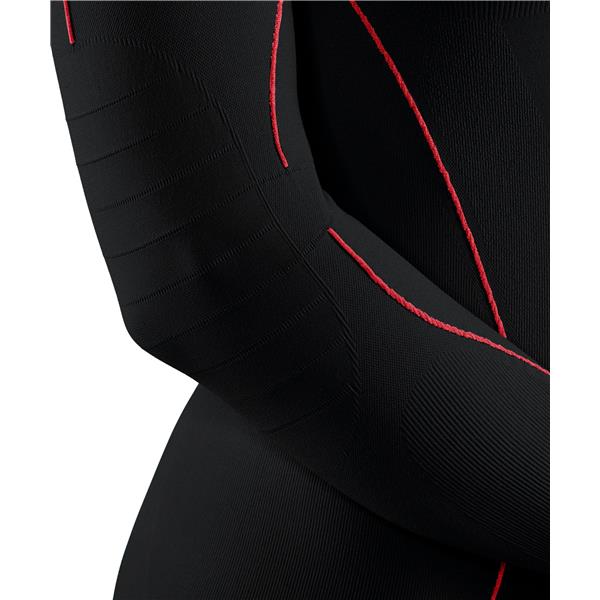 Ženska majica FALKE W Zip Shirt Tight w black-fuego