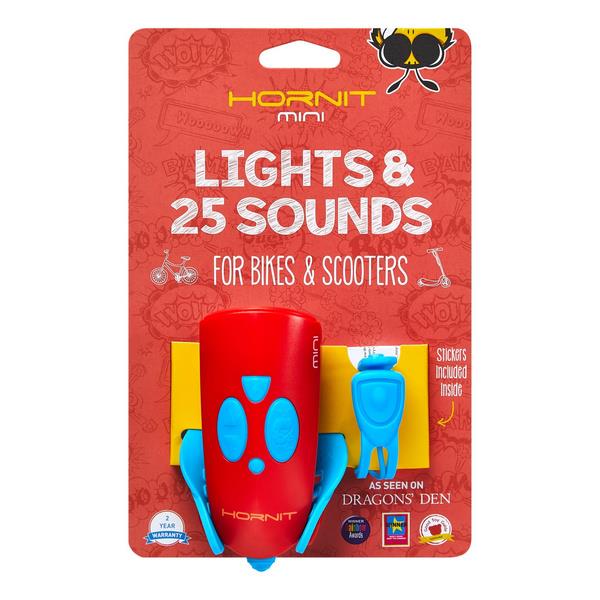 Svjetlo i zvono za bicikl Mini Hornit Blue/Red