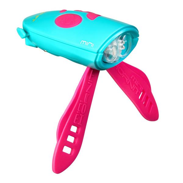 Svjetlo i zvono za bicikl Mini Hornit Pink/Turquoise