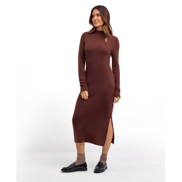 Ženska haljina FAV Merino Ultrafine Dress w maroon