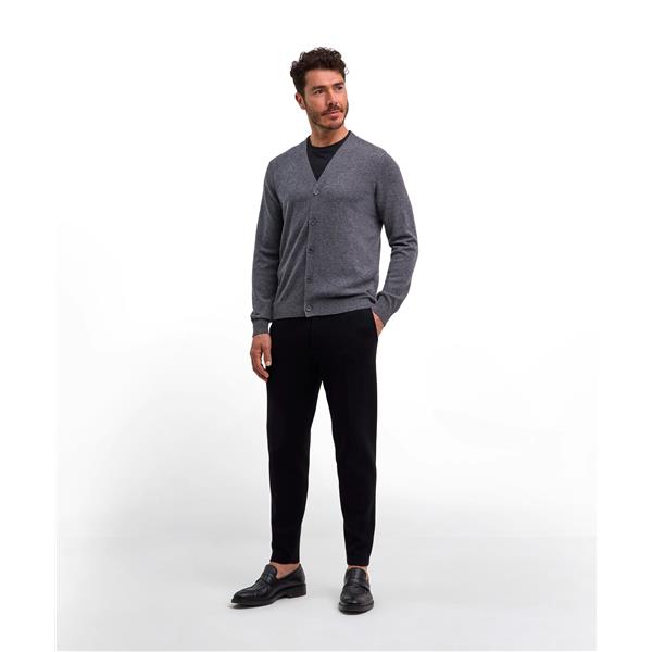 Moška jopa FALKE Pure Cashmere Cardigan dark grey -heather
