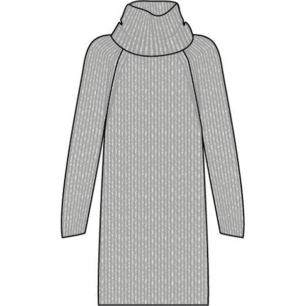Ženska haljina SEL Ribbed Lambswool Dress w grey mel