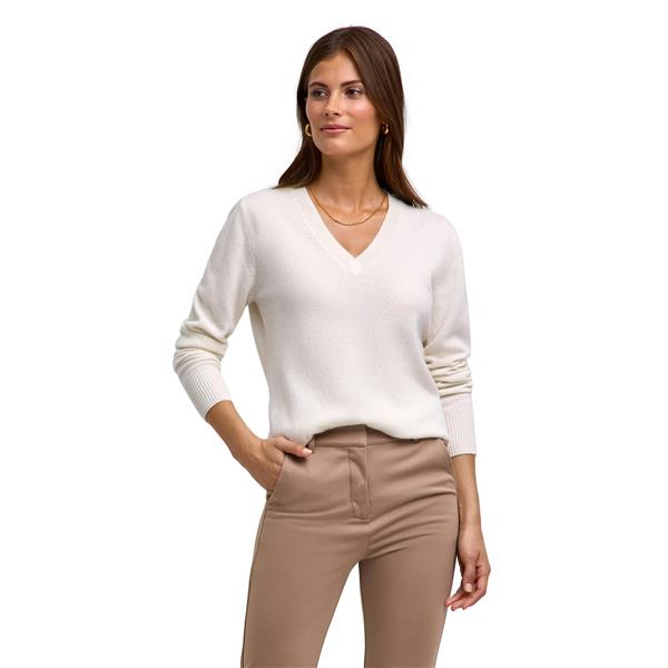 Ženski pulover FALKE Pure Cashmere Pullover off-white