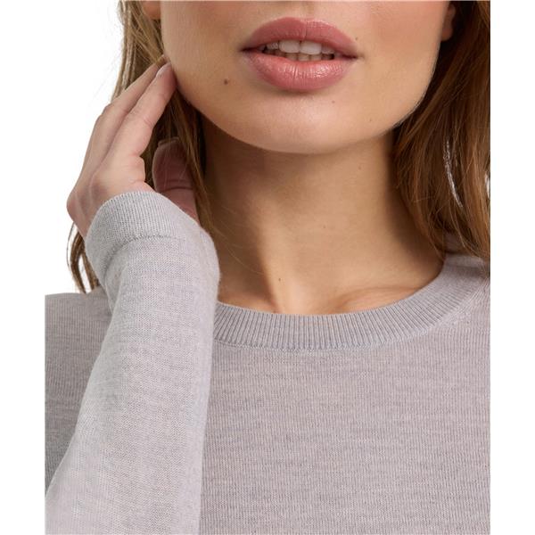 Ženski pulover FAV Merino X-fine Crew Neck w light grey heat