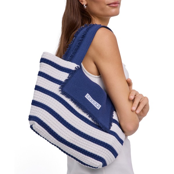 Torba SEL Striped Cotton Shopper w dark blue