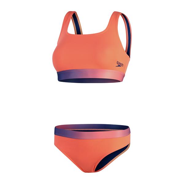 Ženske kupaćice TEXTD DEEP U-BK 2PC ORANGE