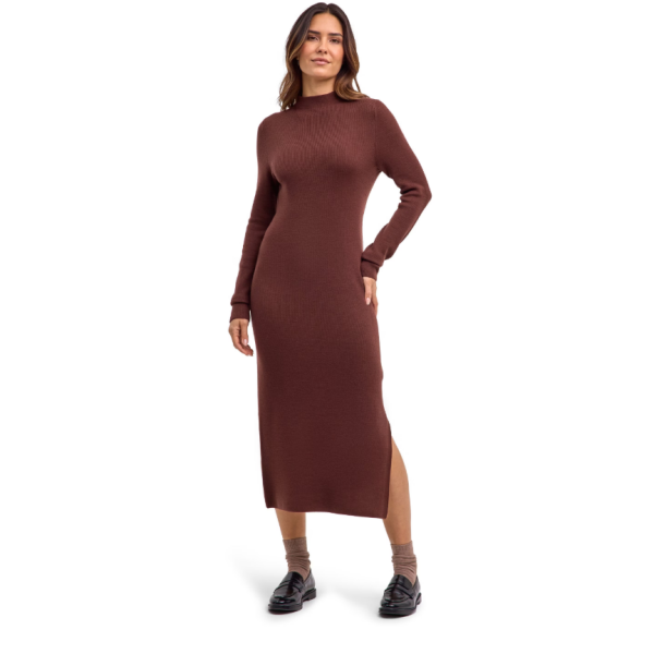 Ženska haljina FAV Merino Ultrafine Dress w maroon